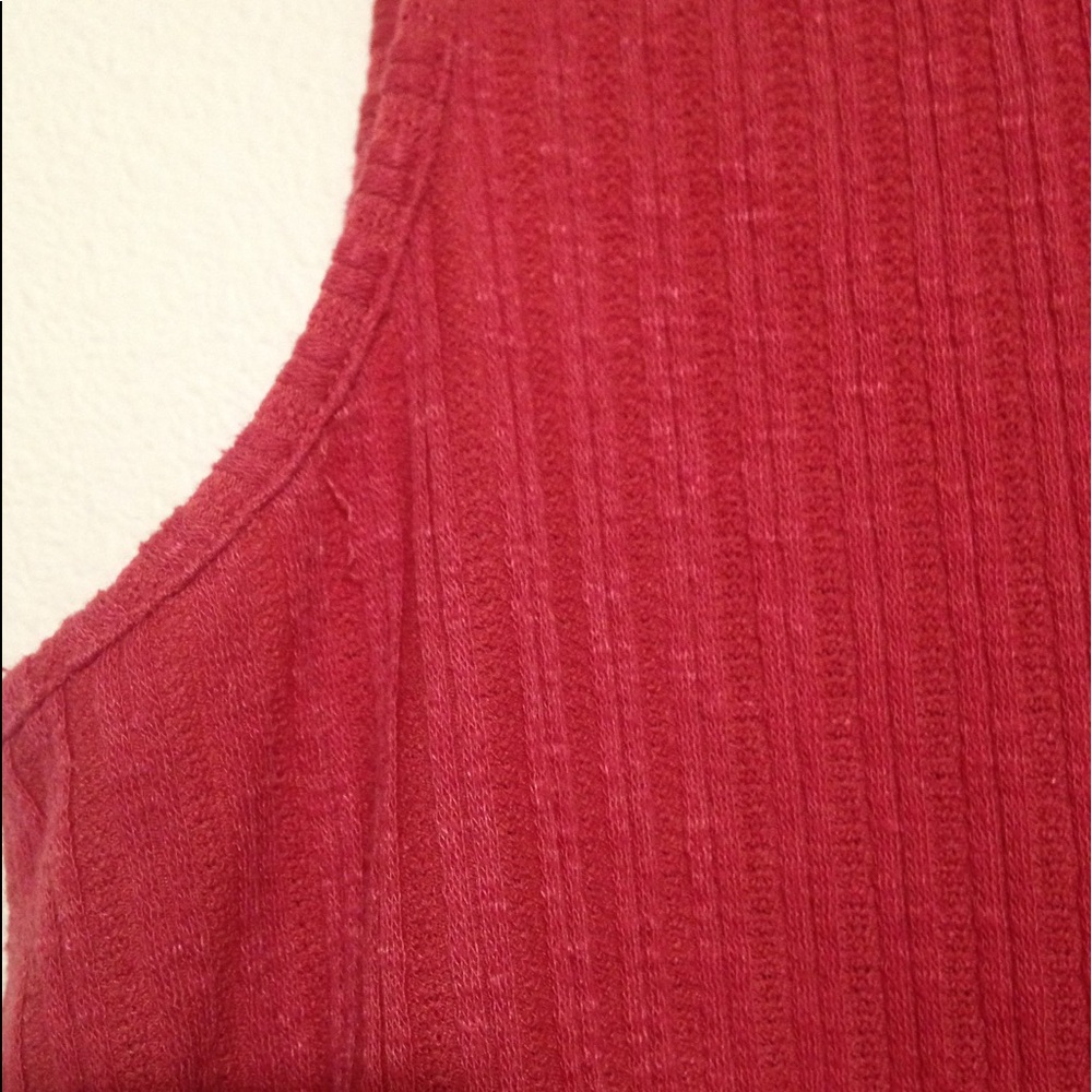 NY Collection Red Rust Button-up Vest Tank - Picture 5 of 10